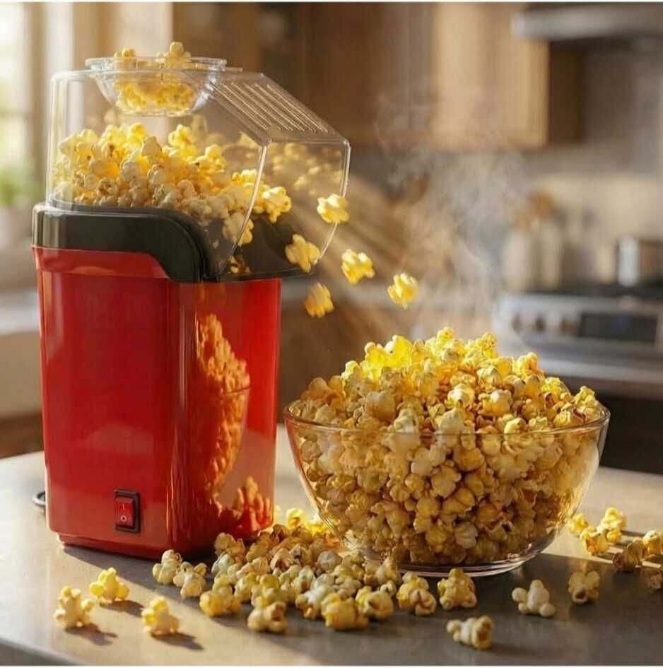 Electric Popcorn Maker Oil Free Hot Air Popcorn Machine For Home Use Electric Hot Air Popcorn Maker|Oil Free Home Popcorn Machine 0.5 L Popcorn Maker