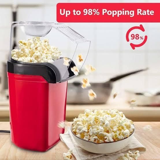 Healthy Snack Popping Machine Binge Watch Movies Eat Popcorn Hot Air Popcorn Machine Home Use Electric Instant Design Oil Free Maker Carnival 200 g Popcorn Maker-image-15