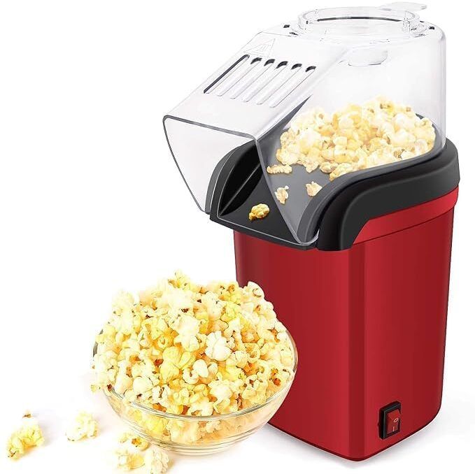rhobos Low-Calorie Snacks | Fast & Easy Popper for Kids, Adults, Movie Nights Electric Hot Air Popcorn Maker – 1200W Oil-Free Popcorn Machine 1.2 L Popcorn Maker-picture-9