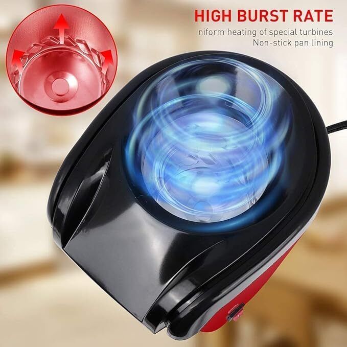 lipzie [Limited Edition with 5 Years Extanted Warranty] Aluminum electric popcorn maker 1 L Popcorn Maker-picture-36