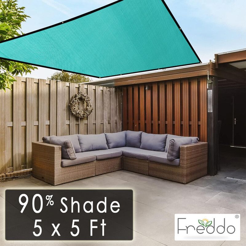 Sun Shade Net 5 X 5 Ft With Brass Eyelet 90% Sun and UV Blockage Portable Green House-image-2