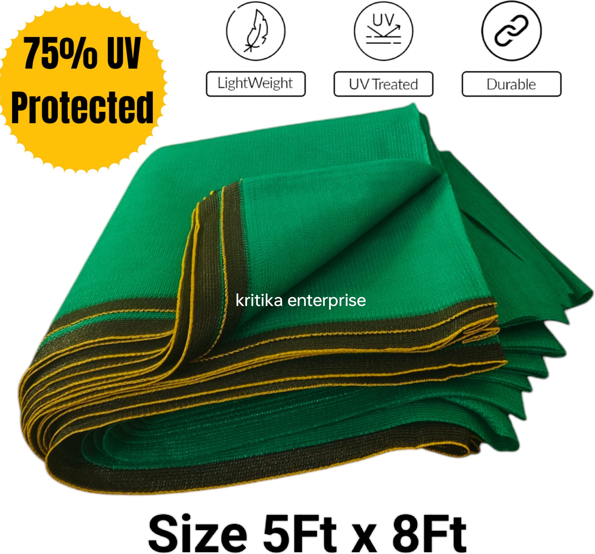 Shade Net(5Ft x 8Ft)- 75% Sunlight Block Multipurpose For Garden/Balcony Portable Green House-image-27