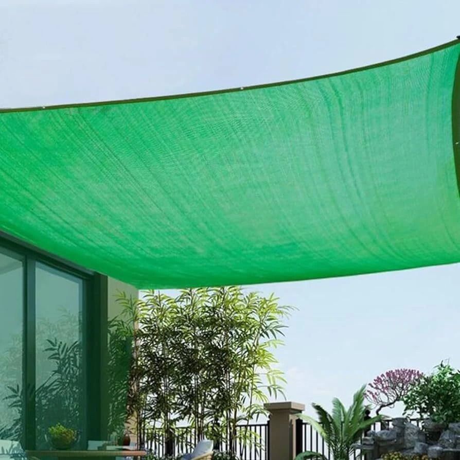 90% U.V Stabilized Green Shade Net 10'Ft x 15'Ft Parking|Nursery Plants|Balcony Portable Green House