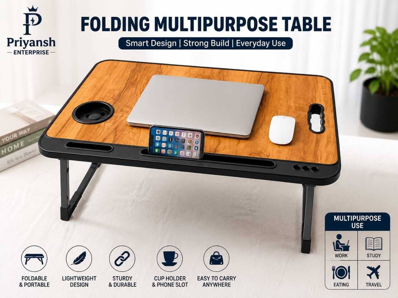 Wood Portable Laptop Table-image-6