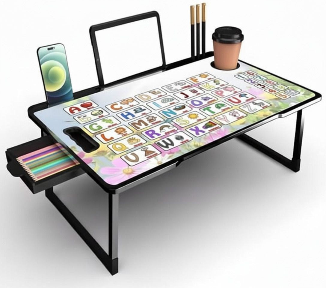 khodal arth US BIDING ABCD COATED Laptop Study Table Wood Portable Laptop Table-picture-20