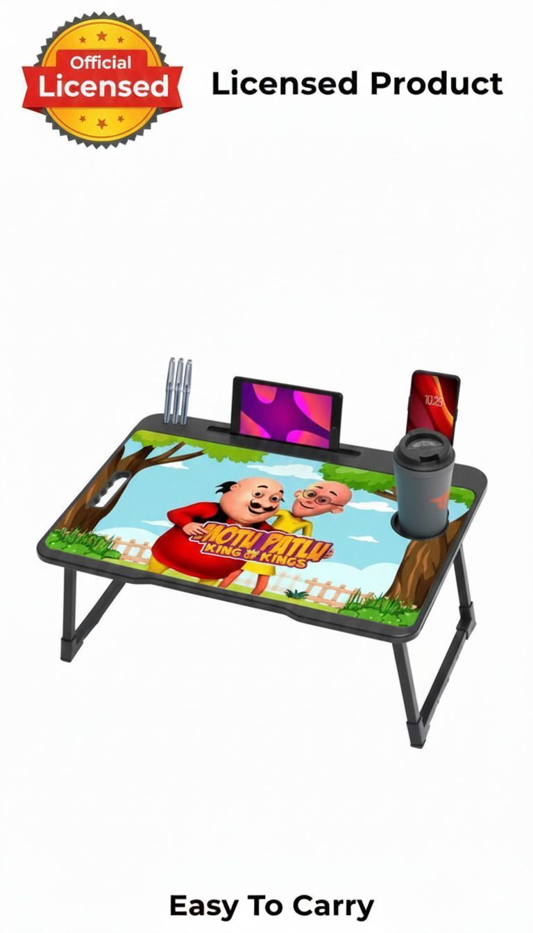 khodal arth US BIDING MOTU-PATLU COATED Laptop Study Table Wood Portable Laptop Table-picture-16