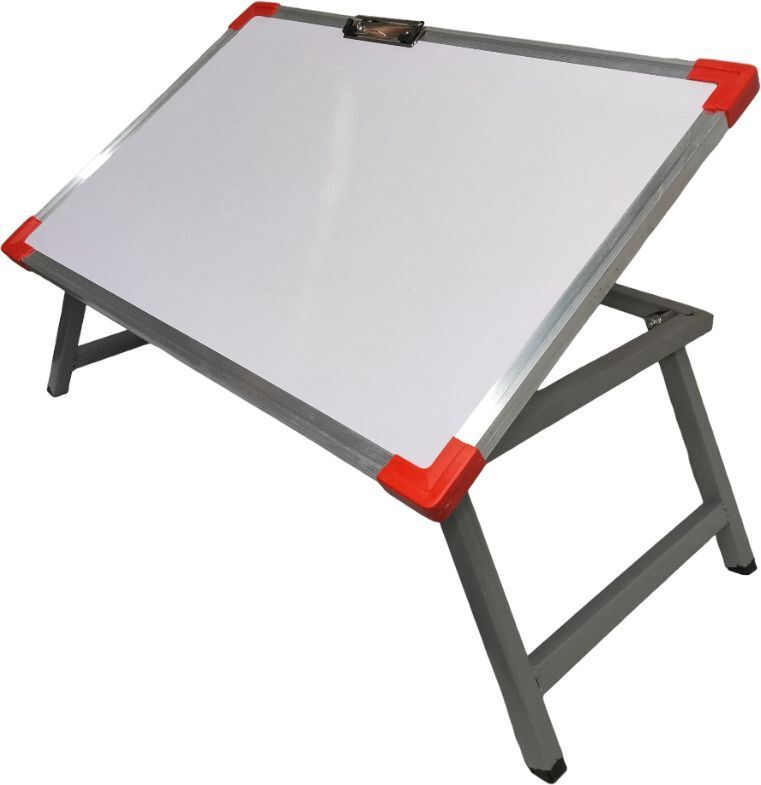 rite Multi Purpose White Board Study Table with Paper Holding Clip Portable Table Wood Portable Laptop Table-picture-45