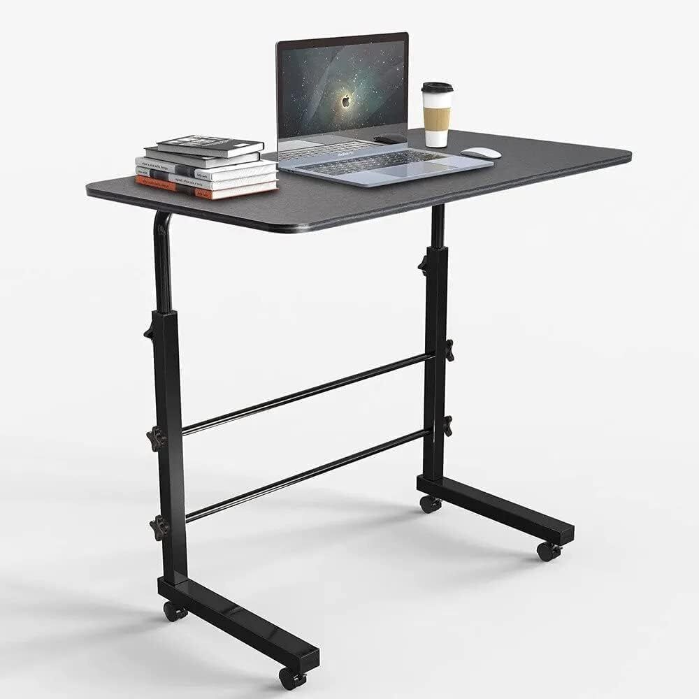 Multi Purpose Laptop Table Wooden (60 X 60 X 40 Cm) Metal Portable Laptop Table-image-1