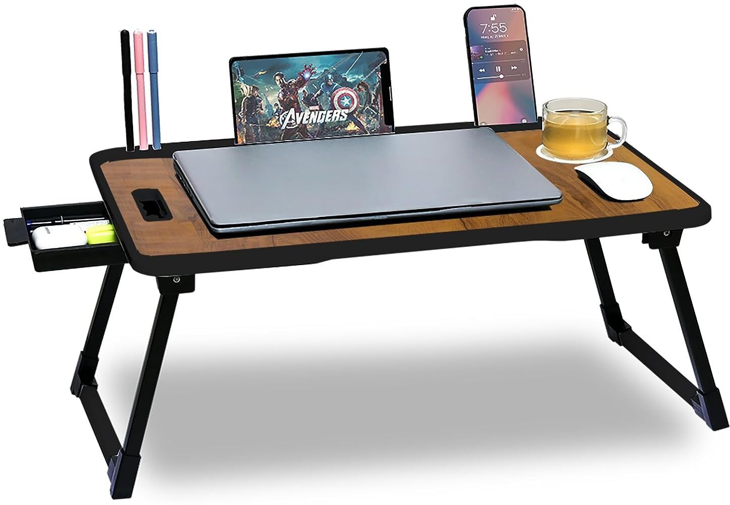 furnigully STUDY TABLE Wood Portable Laptop Table-picture-24