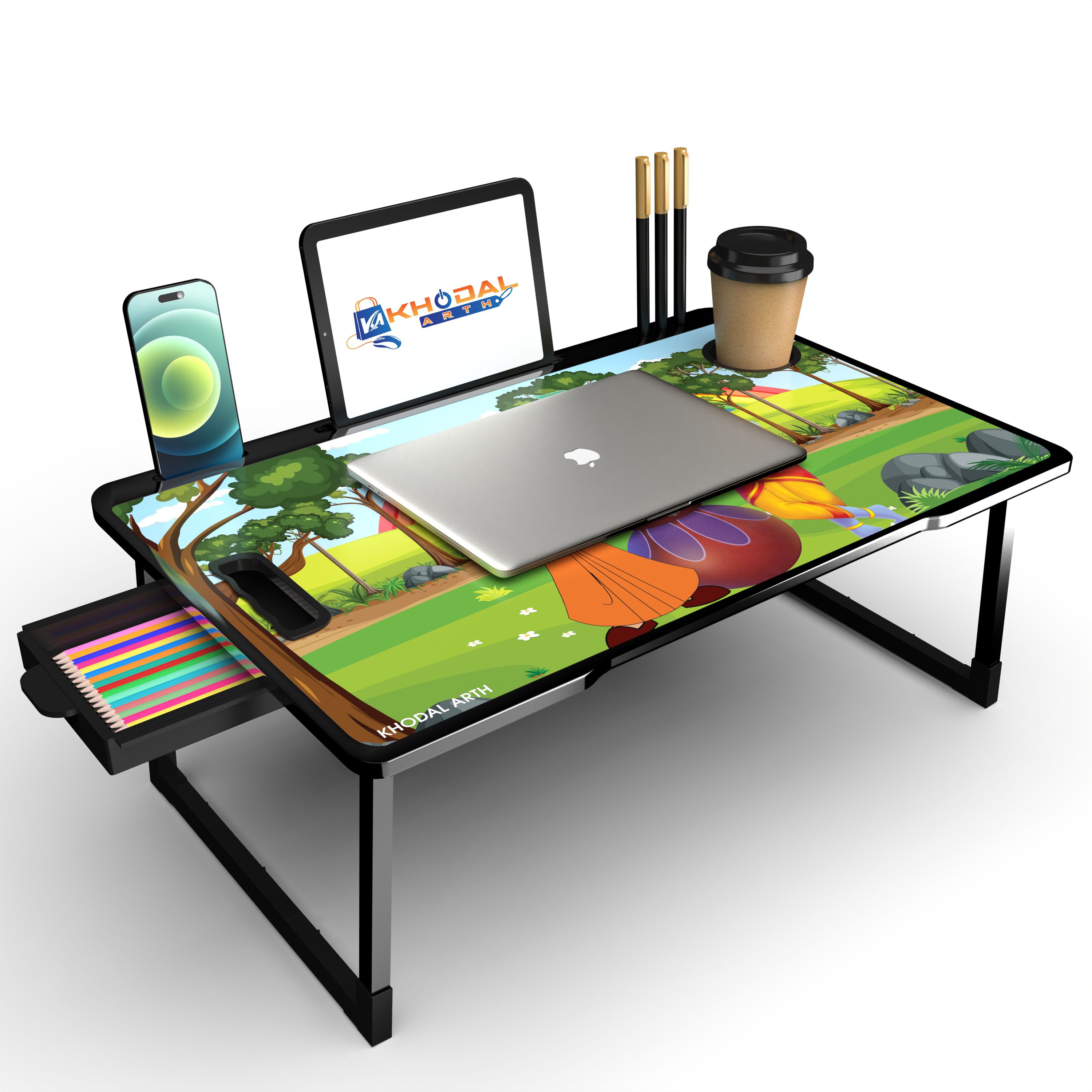 khodal arth Wood Portable Laptop Table-picture-13