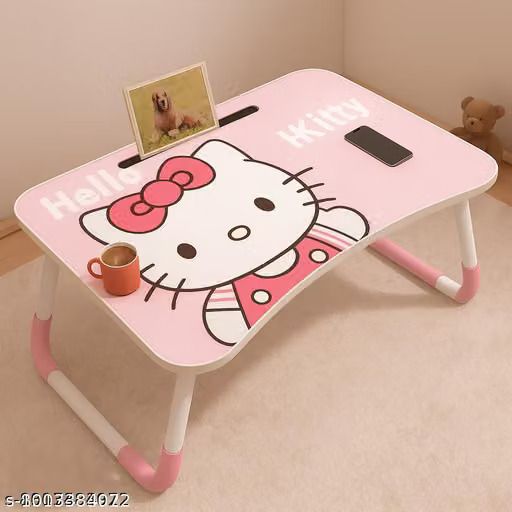 inalom Prints Protable Foldable Table for Study & Work, Best for Work Home Wood Portable Laptop Table-picture-21