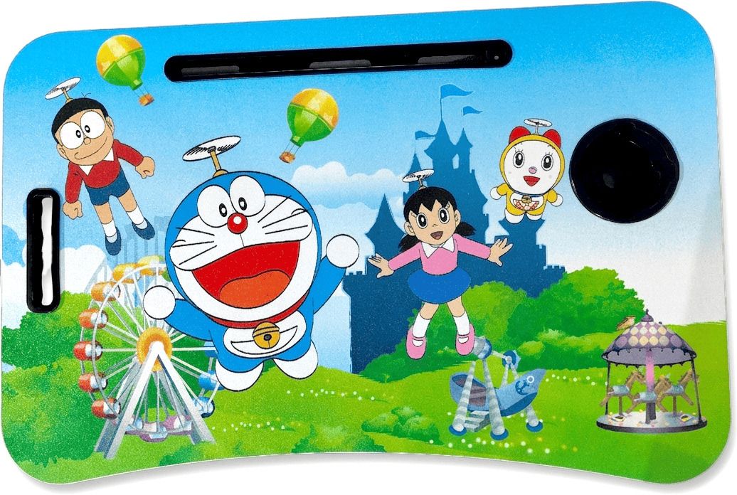 Doraemon study table for kids, Wood Portable Laptop Table-image-34