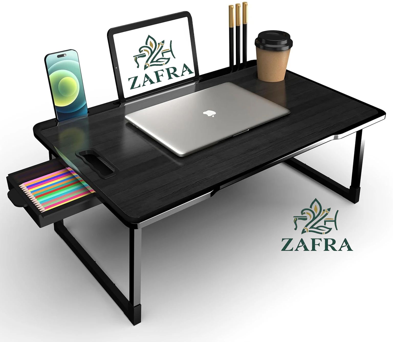 BLACK#COT Wood Portable Laptop Table-image-39