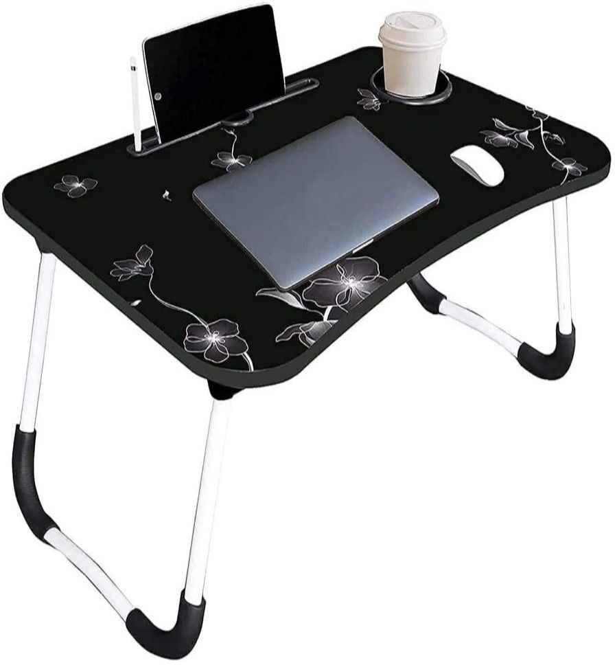 inalom BLACK FLOWER STUDY Wood Portable Laptop Table-picture-42