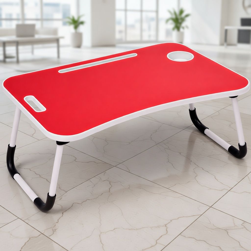 Multi-purpose Foldable Kids & Adult Study Table & Laptop Bed Desk Bed & Sofa Wood Portable Laptop Table
