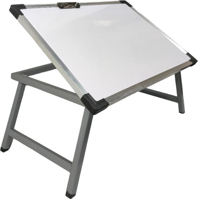 rite Multi Purpose White Board Study Table with Paper Holding Clip Portable Table Wood Portable Laptop Table-picture-45