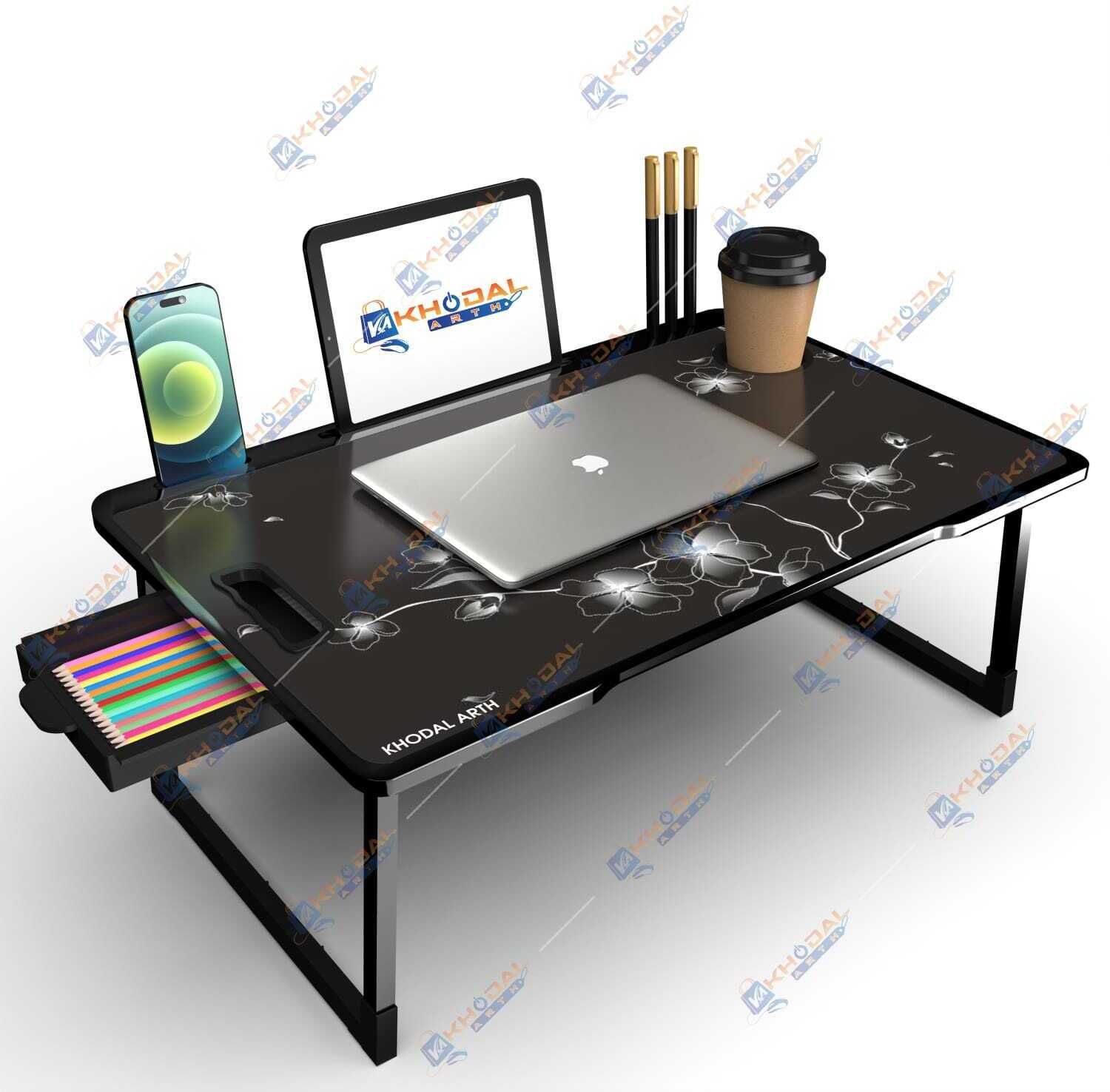 BLACK FLOWER US BIDING Wood Portable Laptop Table-image-43