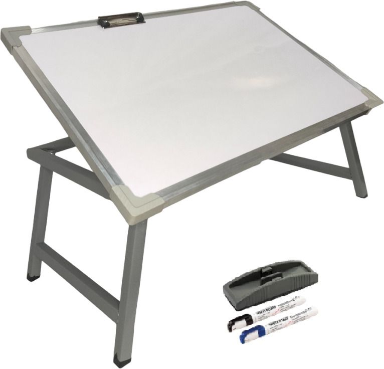 rite Multi-Purpose Whiteboard Portable Study Table with 1 Duster and 2 Markers Wood Portable Laptop Table-picture-24