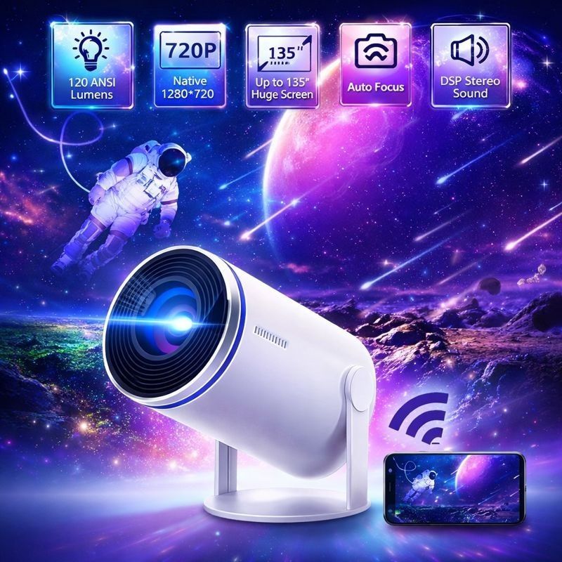 MVC ENTERPRISE hy-3 4600 lm LED Corded Mobiles Portable Projector-image-33