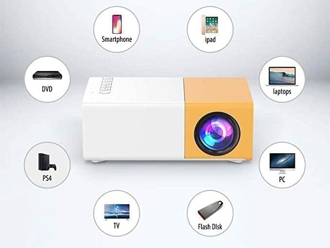 ASTOUND Smart-Home Projectors LCD 1080P LED Projector 400 lm LED Corded & Cordless Portable Projector-image-7