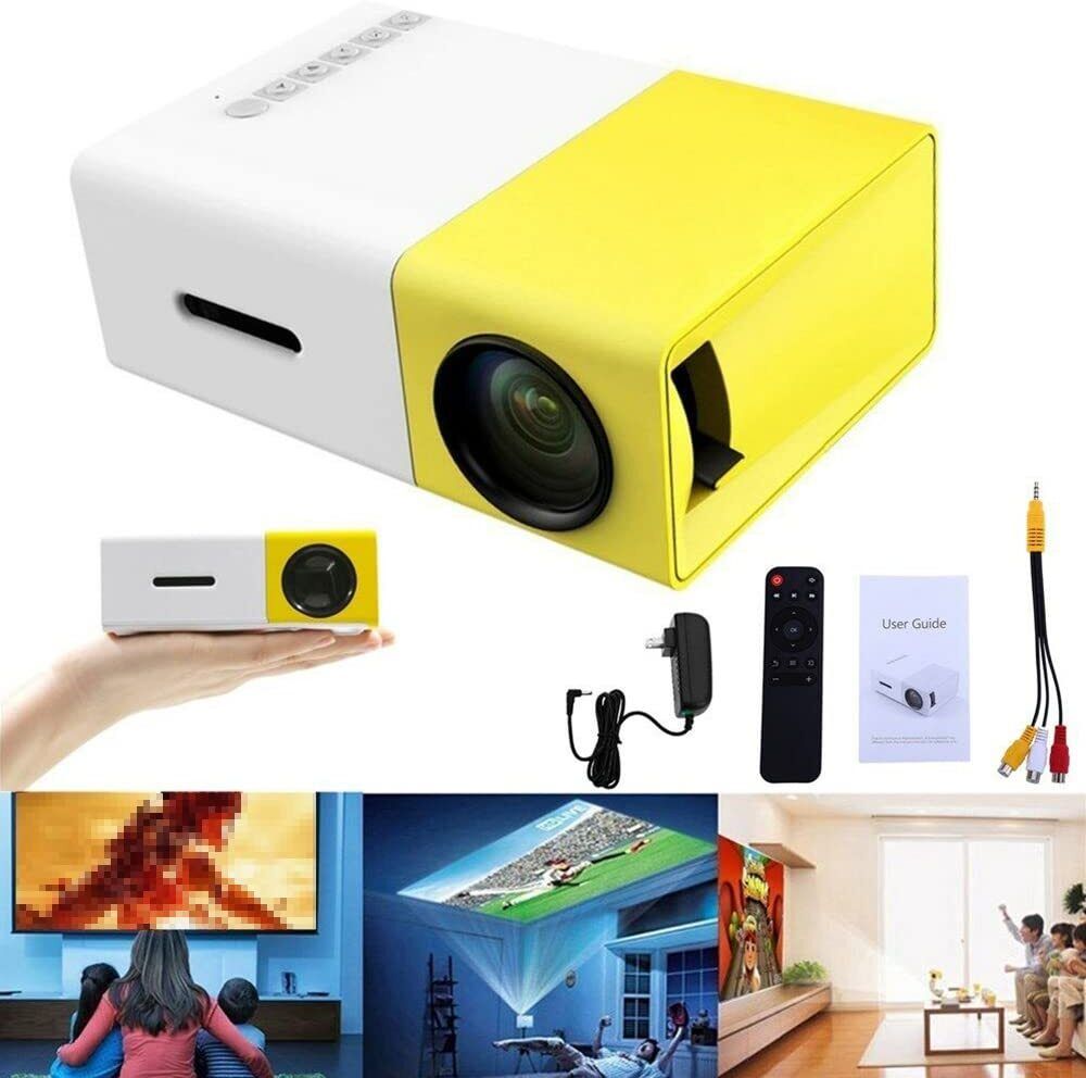 ASTOUND YG-300 LED Mini Projector, 24-60 inches 400 lm LED Corded & Cordless Portable Projector-picture-18