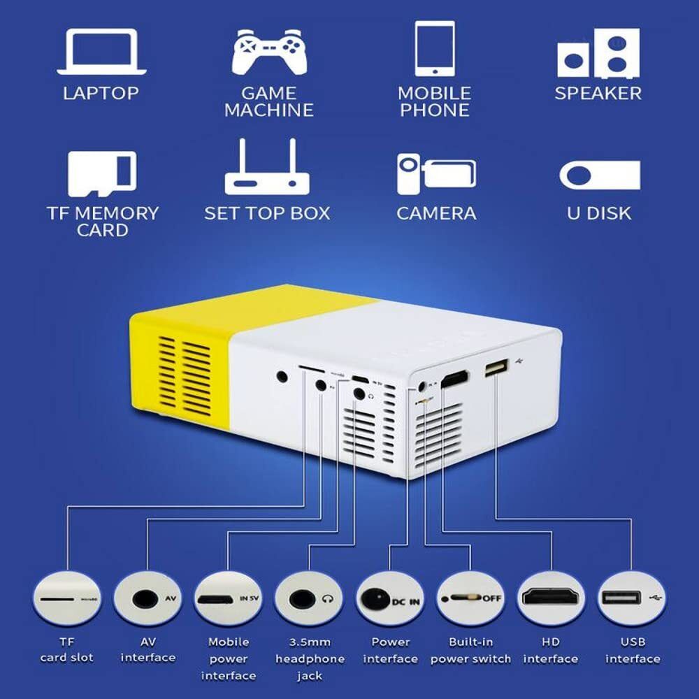 VOLTegIC YG-300 400LM LED Projector Remote Controller 400 lm LED Corded & Cordless Mobiles Portable Projector-image-48