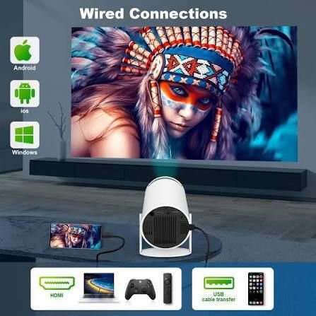 TECHEL Portable Mini Projector, 4K 1080 HD YHCUYDHC7 2100 lm LED Corded & Cordless Mobiles Portable Projector-image-34