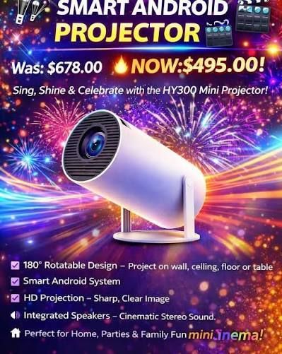4UONLY 2100 lm LED Corded & Cordless Mobiles Portable Projector-image-49