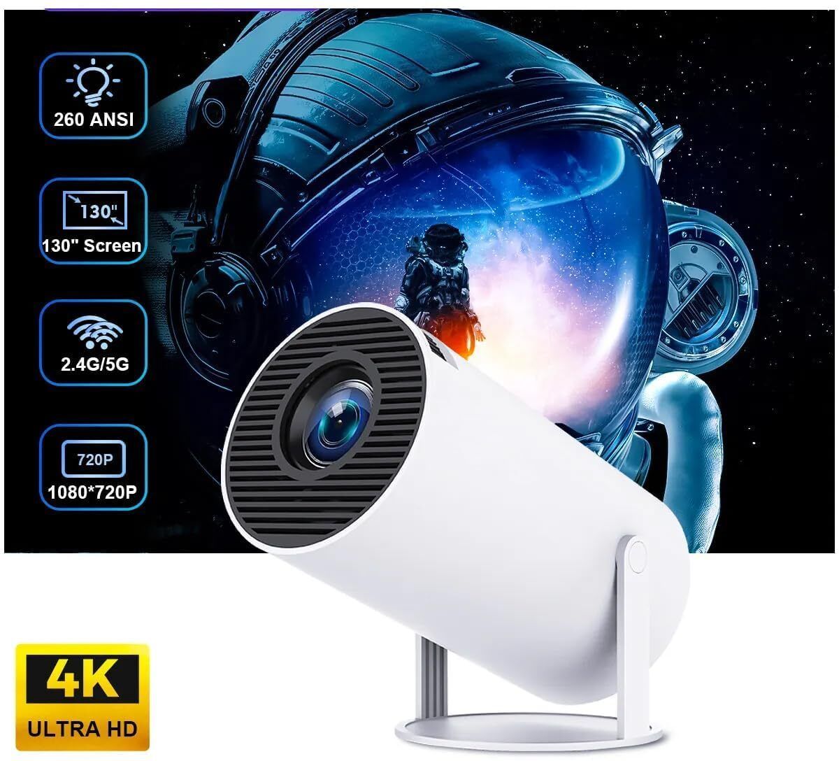 IMMUTABLE Ultra HD High Dynamic Range Portable Mini Android Projector MDE15 Projector Screen (Width 115.5 cm x 44.5 cm Height)-image-16