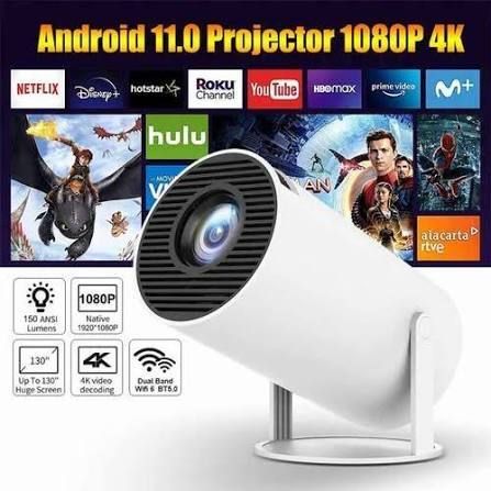 4UONLY 2100 lm LED Corded & Cordless Mobiles Portable Projector-image-32