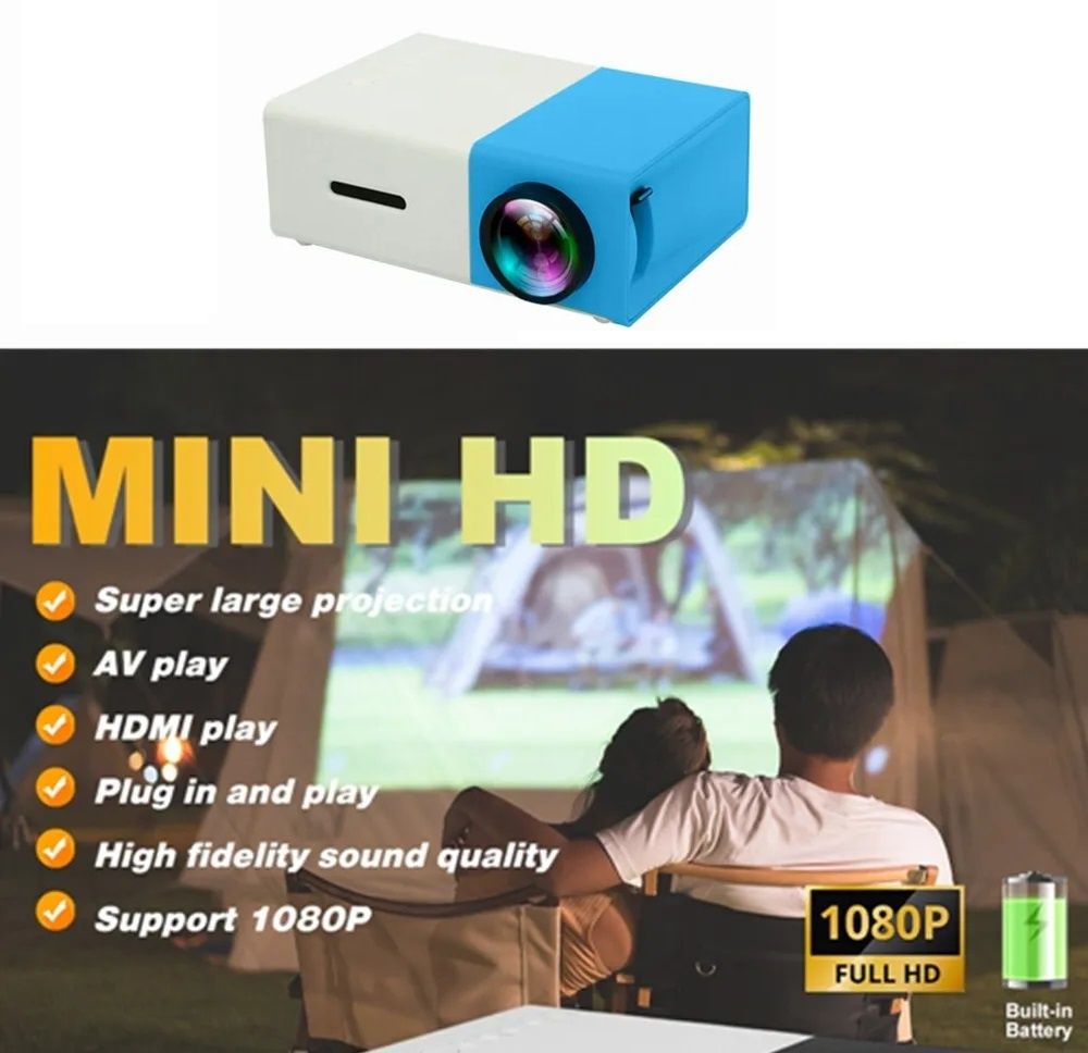 ASTOUND Multimedia Projector LED 1080P-400 Lumens 400 lm LED Corded & Cordless Portable Projector-picture-40