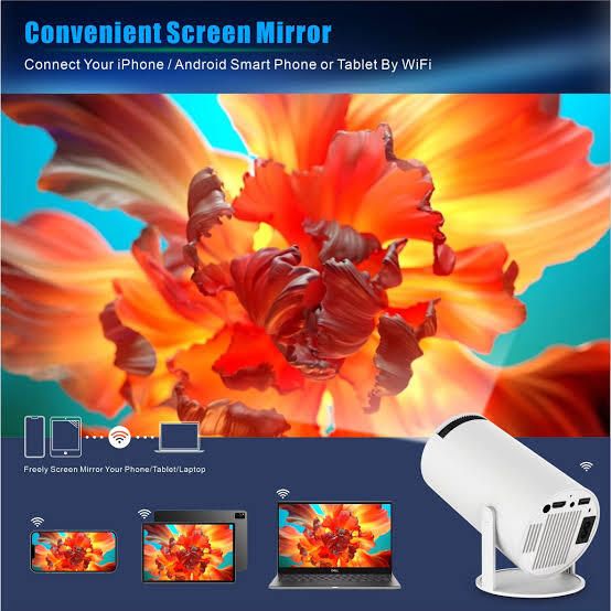 TECHEL Portable Mini Projector, 4K 1080 HD YHCUYDHC7 2100 lm LED Corded & Cordless Mobiles Portable Projector-image-38