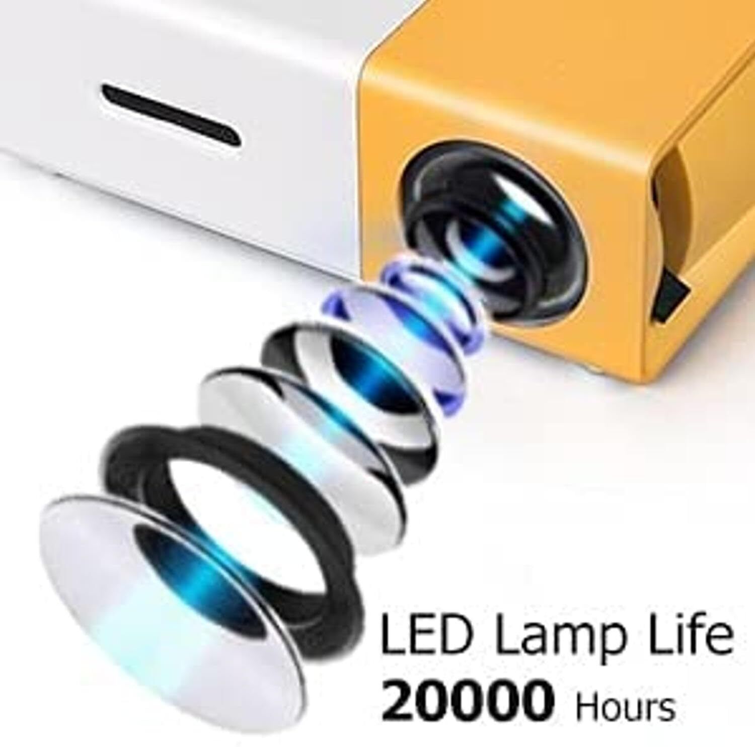 ASTOUND Mini Projector LCD Low Power Projector for Kids 400 lm LED Corded & Cordless Portable Projector-picture-23
