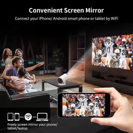 4UONLY 2100 lm LED Corded & Cordless Mobiles Portable Projector-image-9