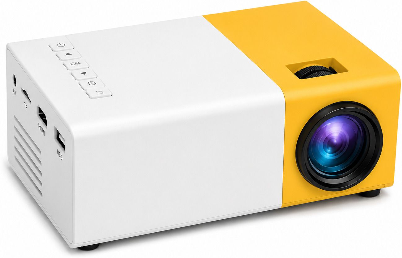 RHONNIUM Mini LED Projector 200 lm LED Corded Mobiles Portable Projector-image-25