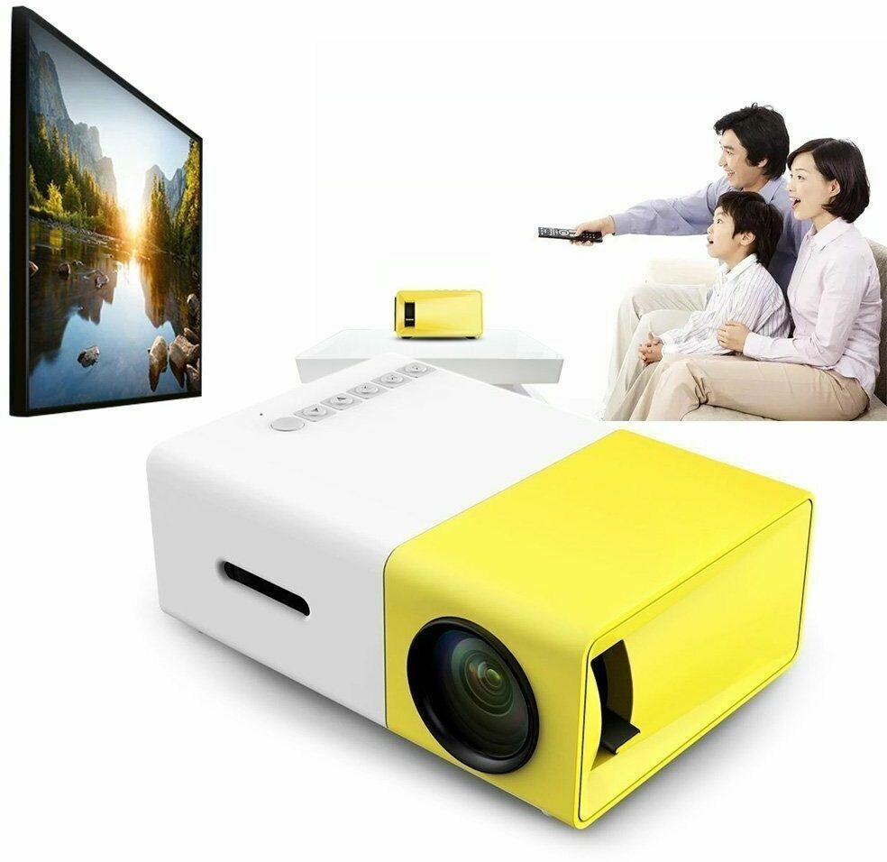VOLTegIC Party Game LCD 1080P LED Projector 400 lm LED Corded & Cordless Portable Projector-image-39