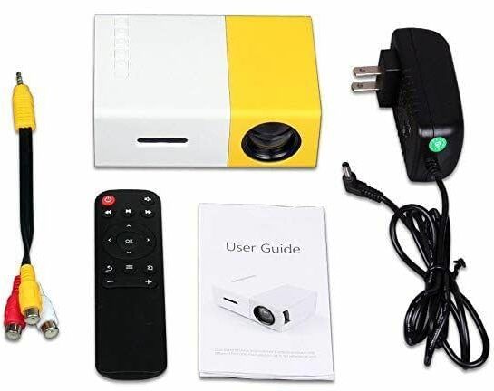 VOLTegIC Smart-Home LED Projector with Remote Controller 400 lm LED Corded & Cordless Mobiles Portable Projector-image-15