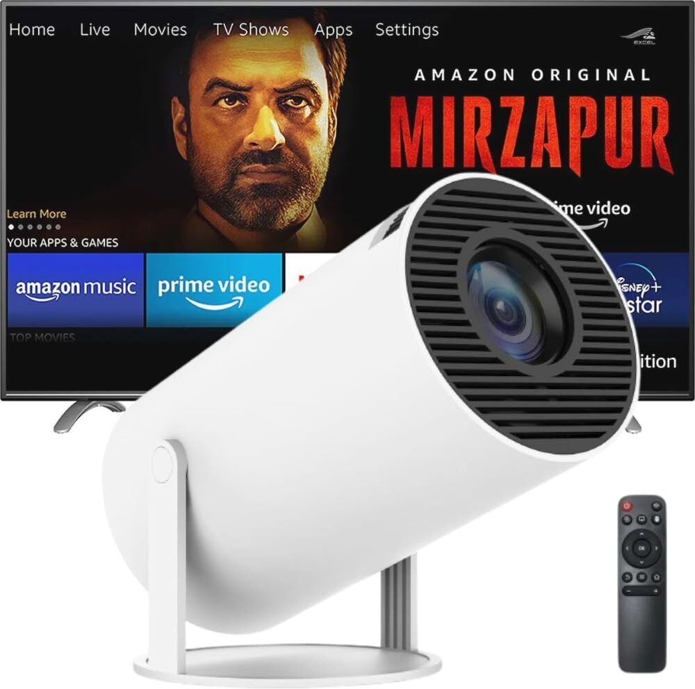 FlexArmor Portable 4K Projector, 5G WiFi BT, Android 11, YouTube Netflix, USB HDMI 2500 lm LED Corded Mobiles Portable Projector-image-45