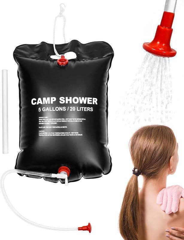 Portable 6 Gallons Camping Water Shower bag Solar Powered Portable Shower-image-3