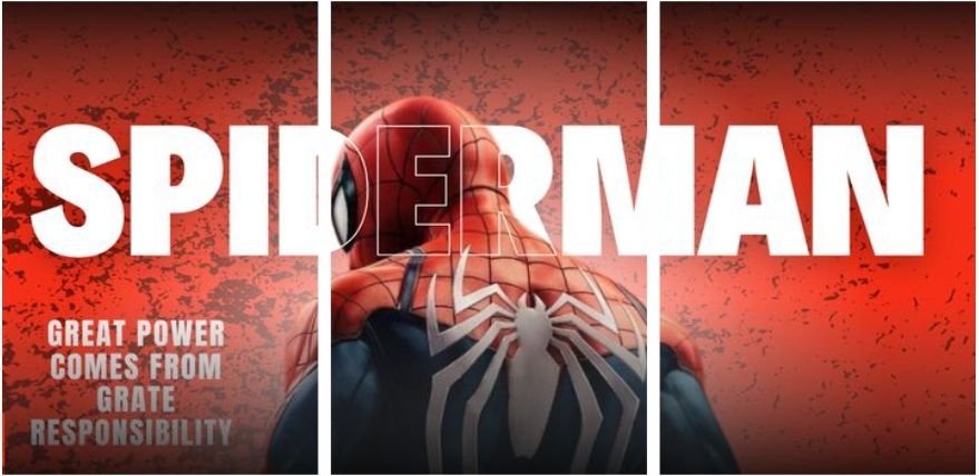 the arsh studio Spider-Man Wall Poster Set - 3 Panel Triptych Cinematic Art for Gaming Room, Bedroom & Office - High-Quality 300 GSM Prints - 12x18 Inches Each (Set of 3, Unframed) Photographic Paper (12 inch X 18 inch, Rolled) Paper Print-picture-11