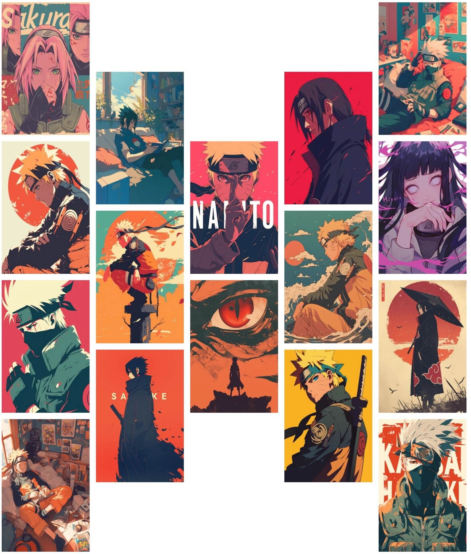 Pack of 16 Naruto Aesthetic Wall Collage Kit Wall Decor -SMALL A6 Paper Print-image-40
