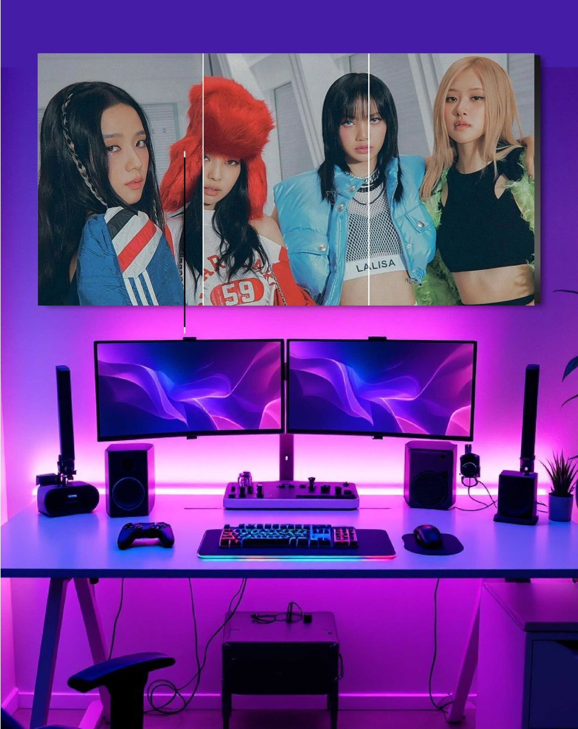 Trending K-Pop Music Band Glamour Style 3pc split poster for home decor Photographic Paper-image-10
