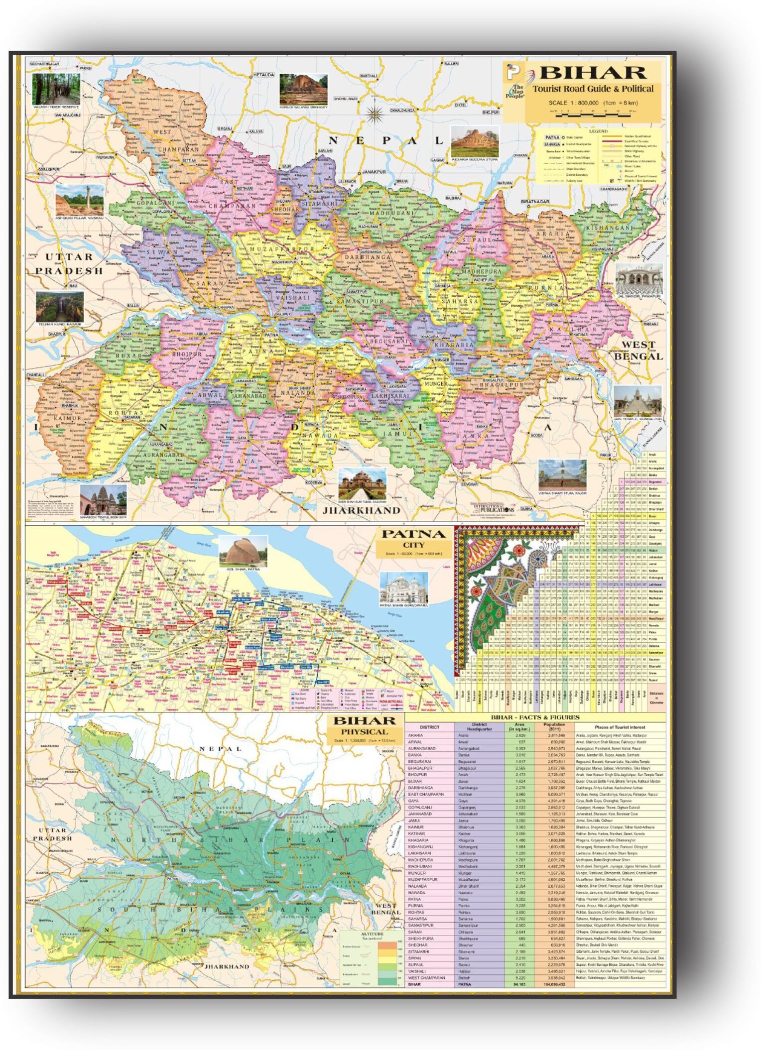 smart books with device Bihar State Map in English Language. Size : 40"x28" inch (100x70Cm). In English Language With Important Fact and Figure. Ideal Map For Student and Aspirant of UPSC , PCS , SSC , RAILWAY Exam and Other Competitive Exam. Updated Map. Paper Print (40 inch X 28 inch) Paper Print-picture-31