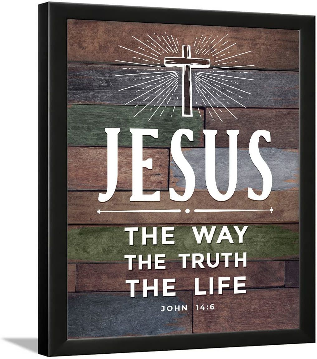 Jesus Quotes Wall Frames - Christmas Quotes Wall Frames - Christian Wall frames - Bible Verses Wall Decor - (13.6 X 10.6 Inches) Paper Print-image-10