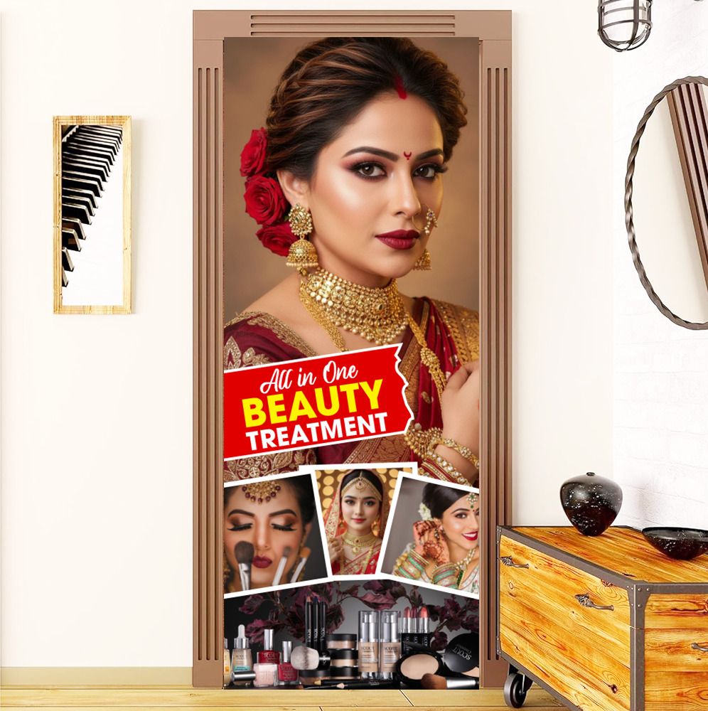 Beauty Parlour Home Door Decorative Sticker Wallpaper Vinyl-image-4
