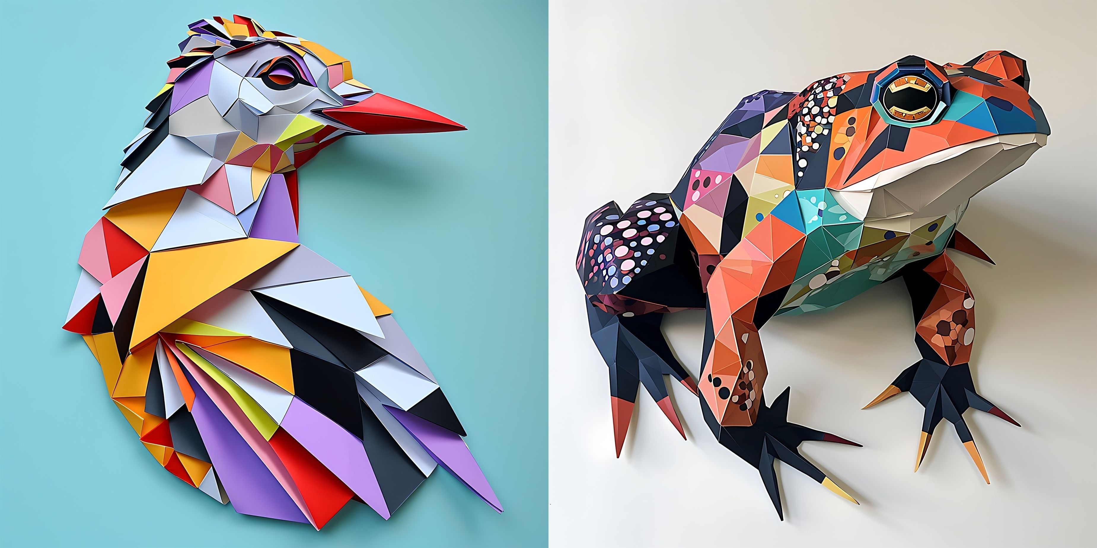 3D Animals Decorative Wall Poster Fine Art Print