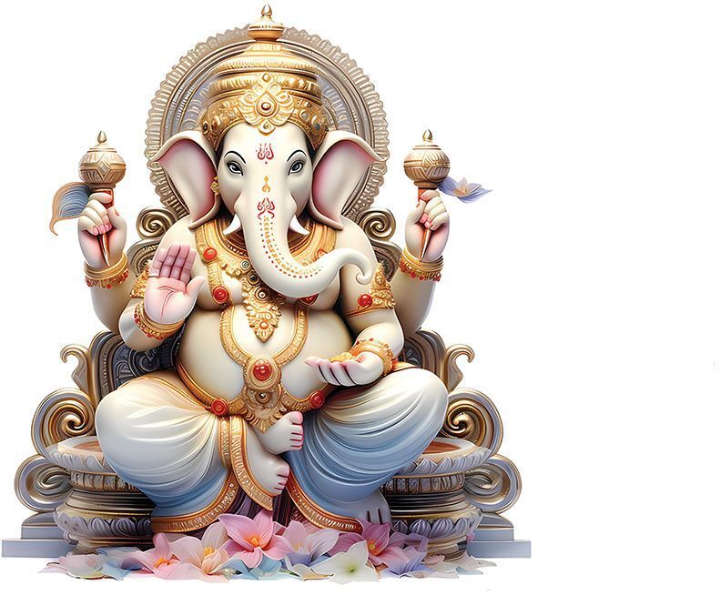 Ganesh Poster Pack of 1 Gloss Finish Wall Print_TW 27 Vinyl-image-1