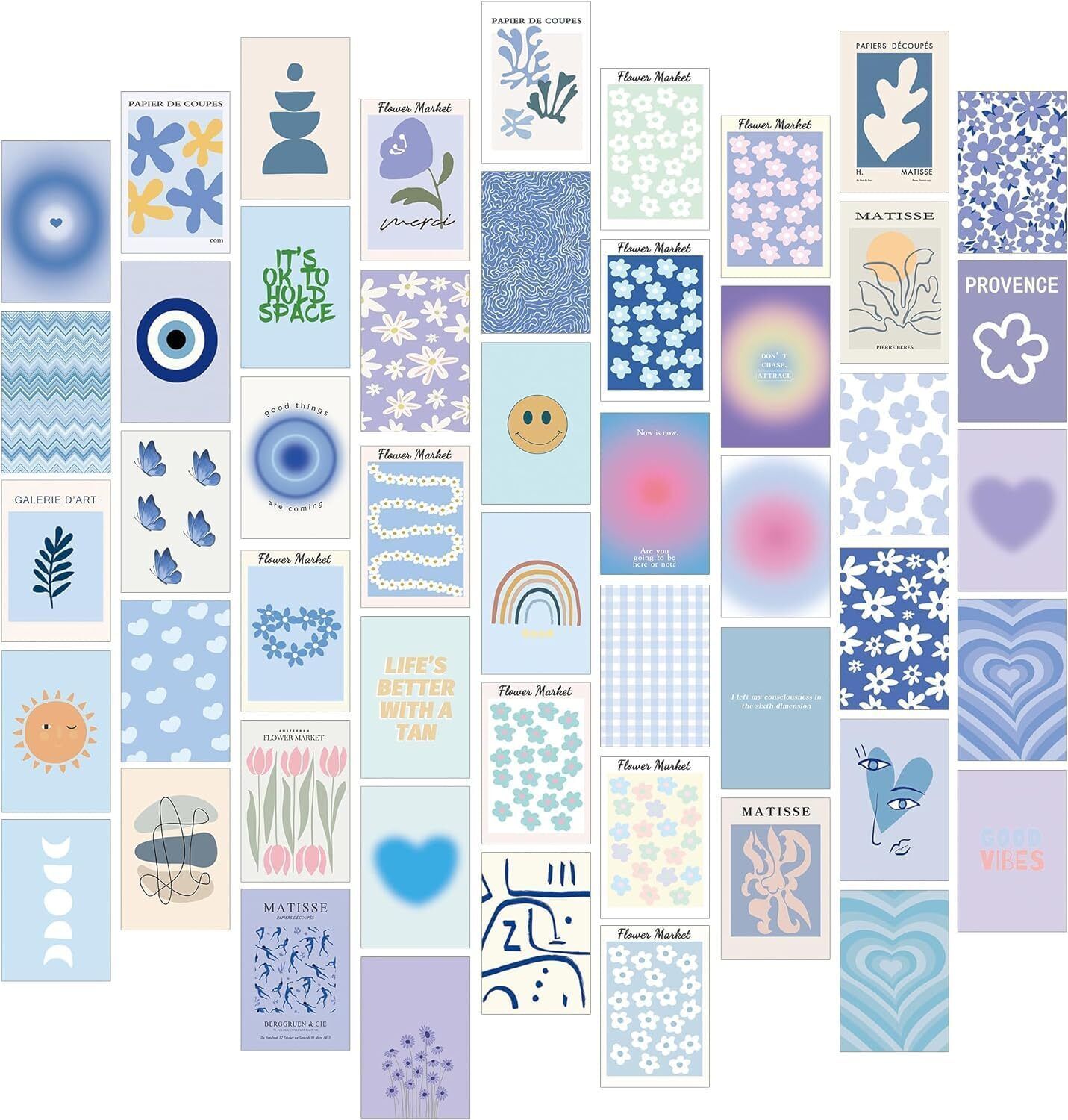 50pcs Danish Pastel Wall Collage Kit Aesthetic Pictures, Minimalist Decor Aesthetic Posters, Matisse Posters for Room Aesthetic, and Dorm Wall Décor Fine Art Print-image-17