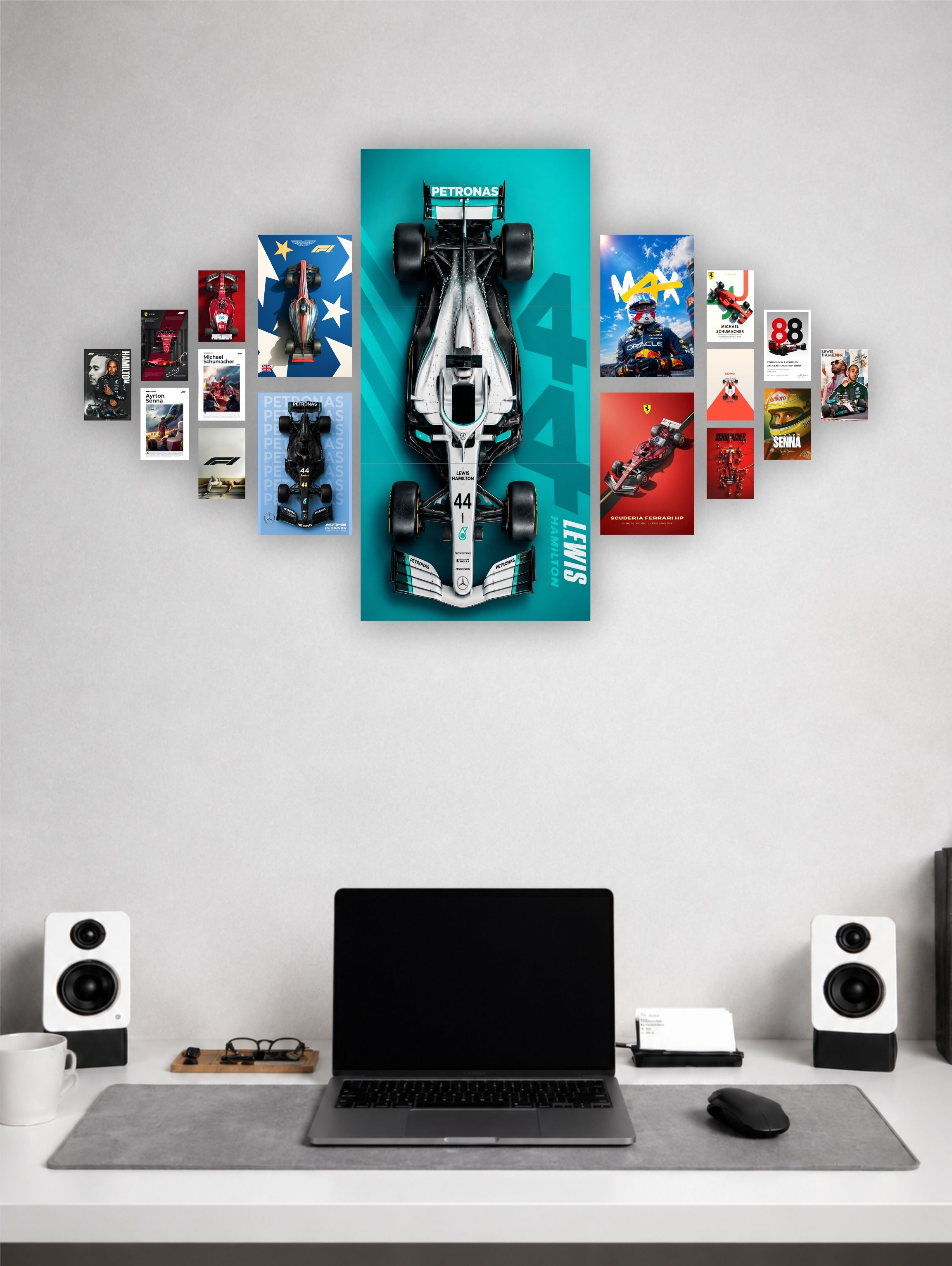 Formula 1 Poster Set of 17 | F1 Racing Wall Art Collection |, Ferrari,Motorsport Posters | Premium 300 GSM Matte Prints | Room, Office & Gaming Decor Paper Print-image-26