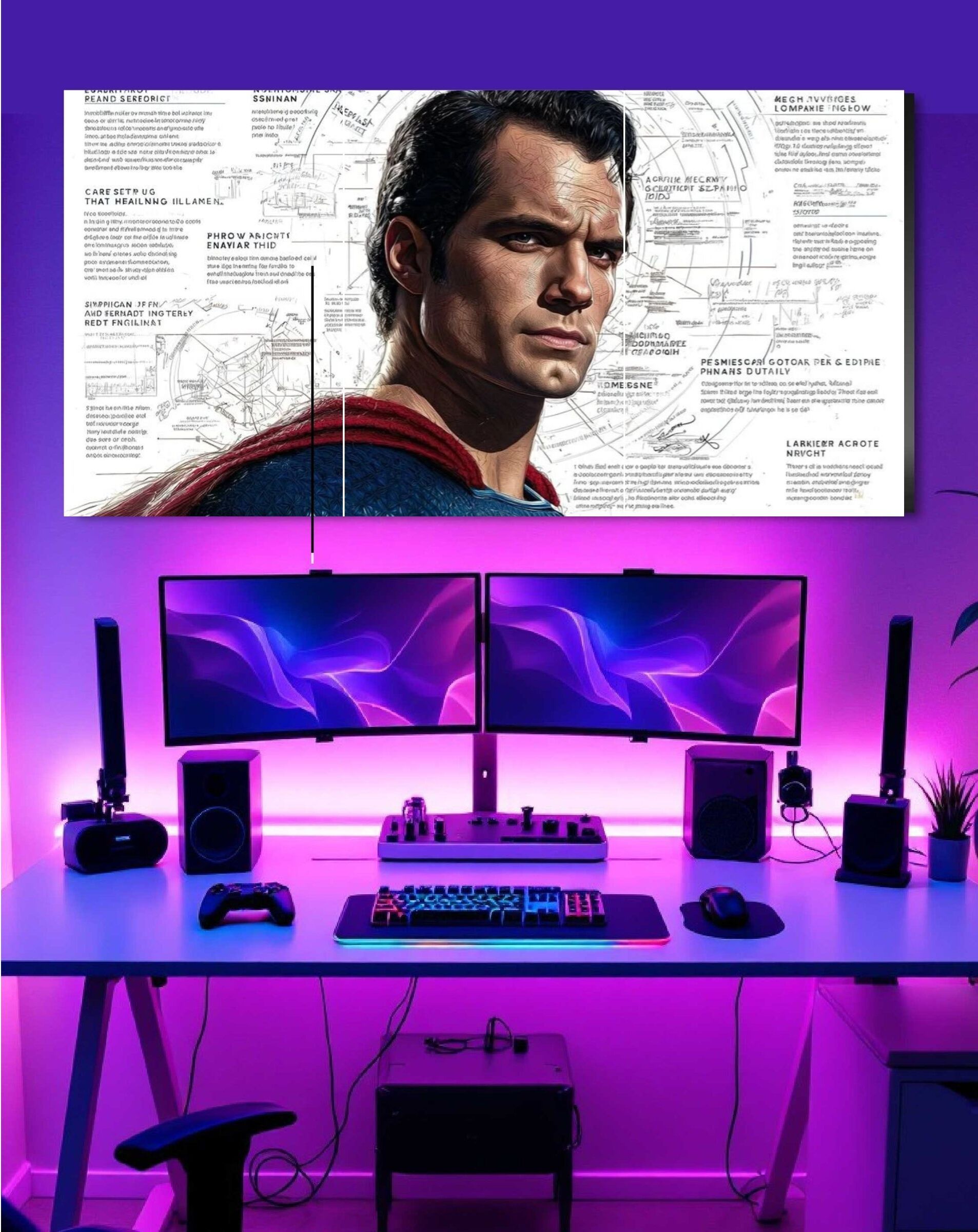anylife DC Comics Superhero Inspiration Modern Cinematic Wall Art 3pc split poster for home decor Photographic Paper-picture-11
